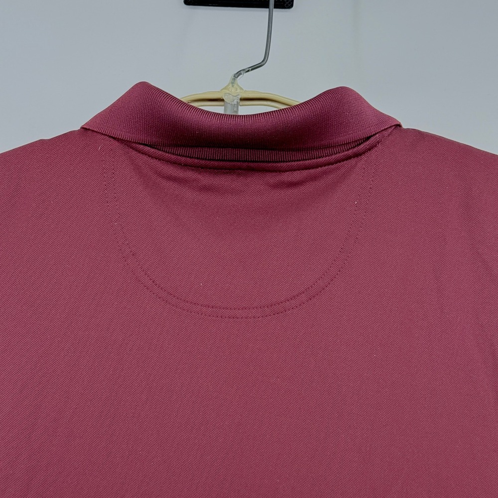 Greg Norman Tasso Elba Five Iron Play Dry Golf Polo Shirt Mens XXL Burgundy - Picture 8 of 15
